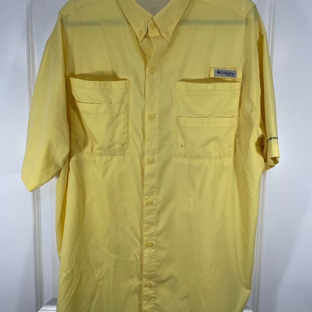 Columbia Omni-Shade Men's Casual Yellow Button Down Shirt CB-113